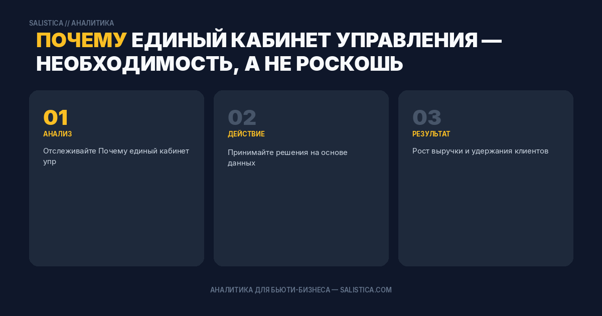 Почему единый кабинет управления — необходимость, а не роскошь