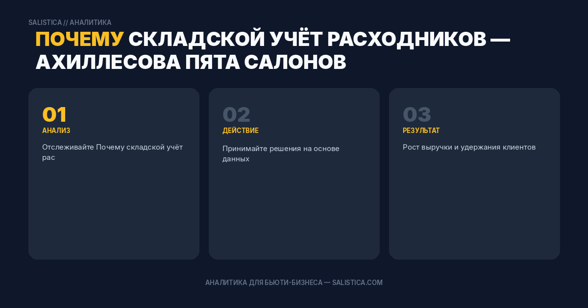 Почему складской учёт расходников — ахиллесова пята салонов