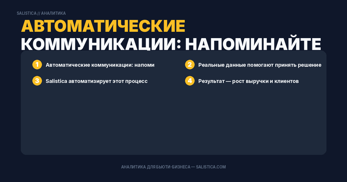 Автоматические коммуникации: напоминайте о себе вовремя