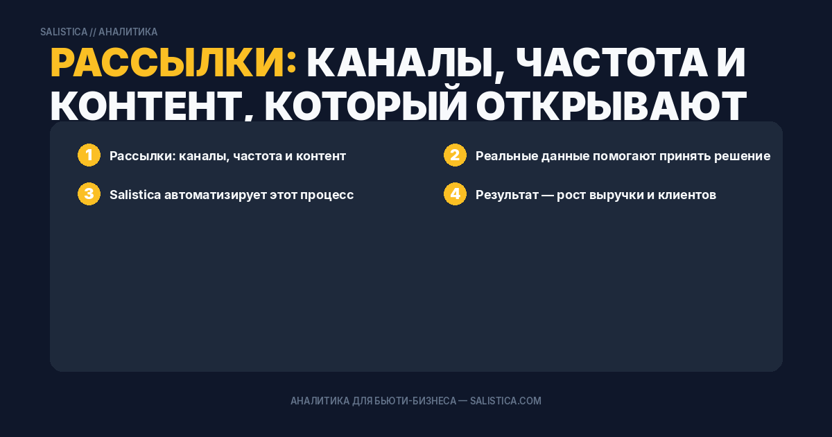 Рассылки: каналы, частота и контент, который открывают