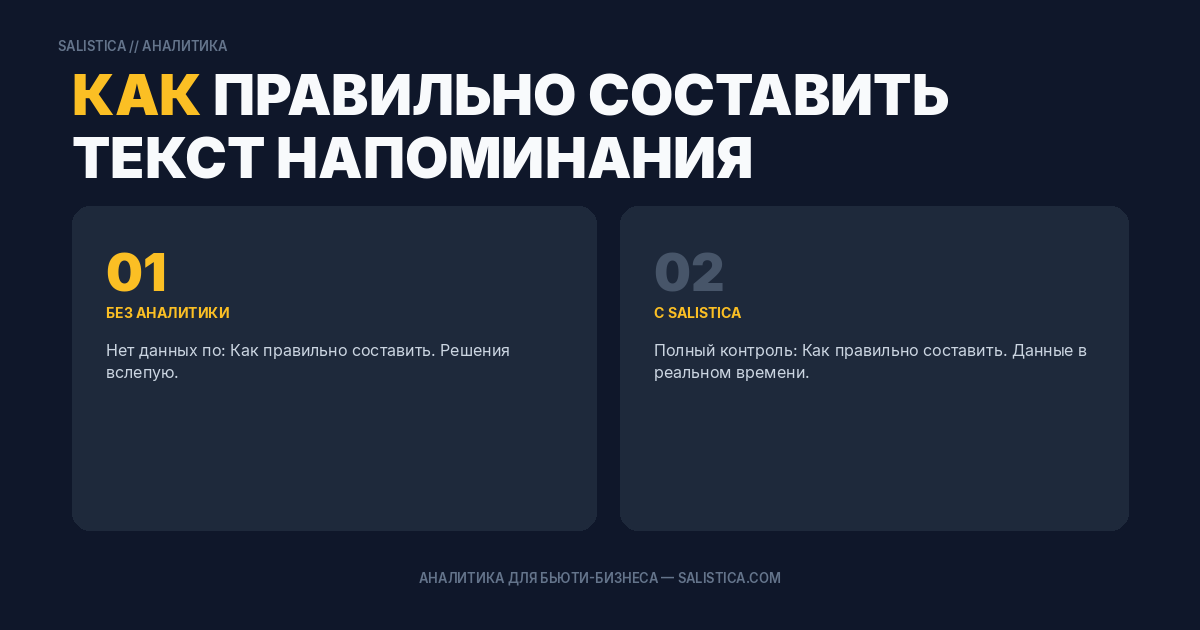 Как правильно составить текст напоминания