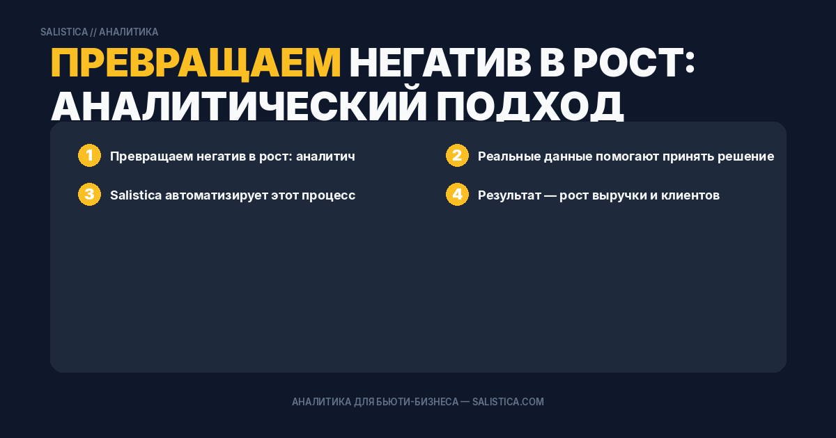 Превращаем негатив в рост: аналитический подход