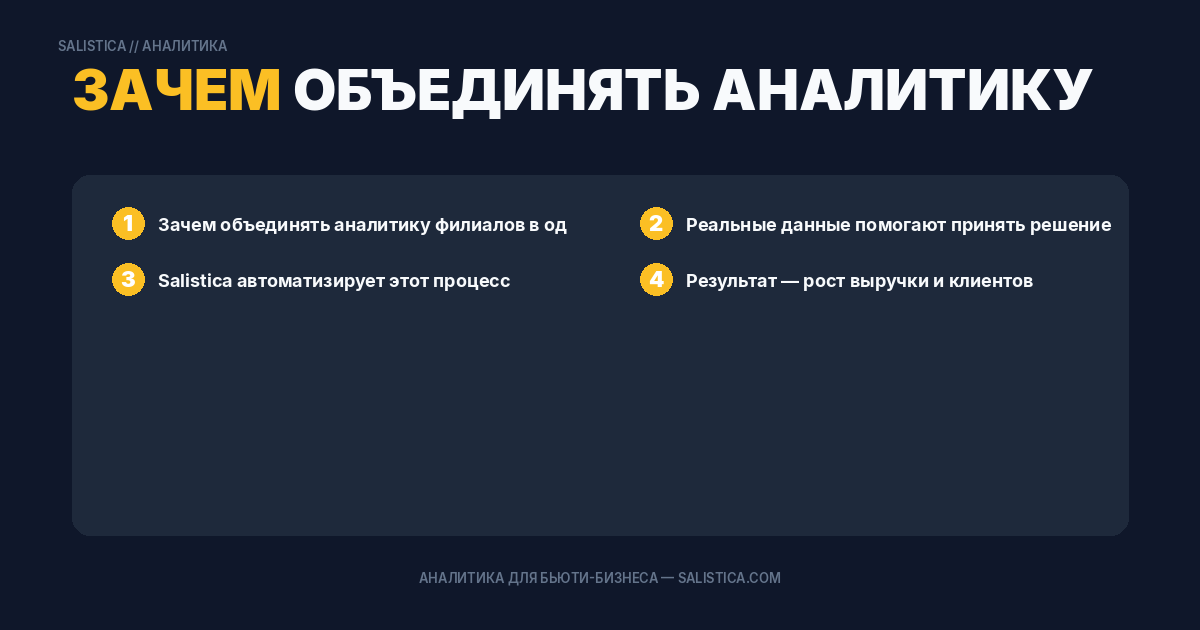 Зачем объединять аналитику филиалов в одном отчёте