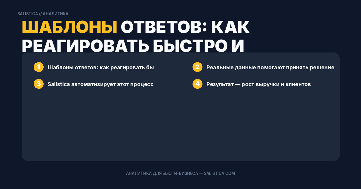 Шаблоны ответов: как реагировать быстро и профессионально