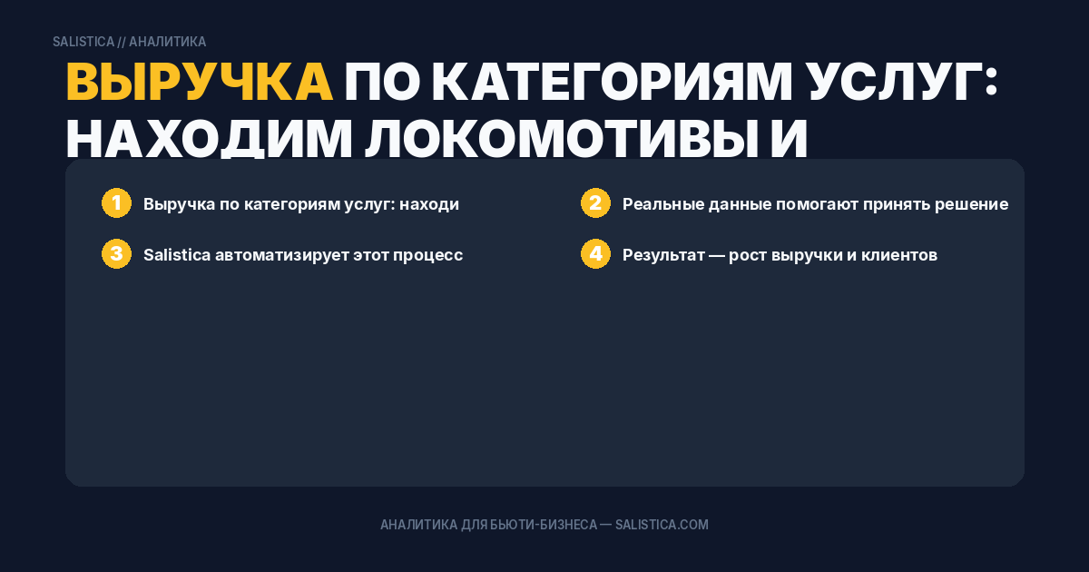 Выручка по категориям услуг: находим локомотивы и балласт