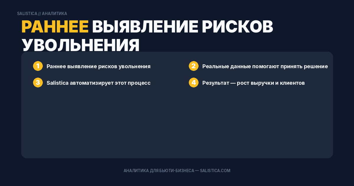 Раннее выявление рисков увольнения