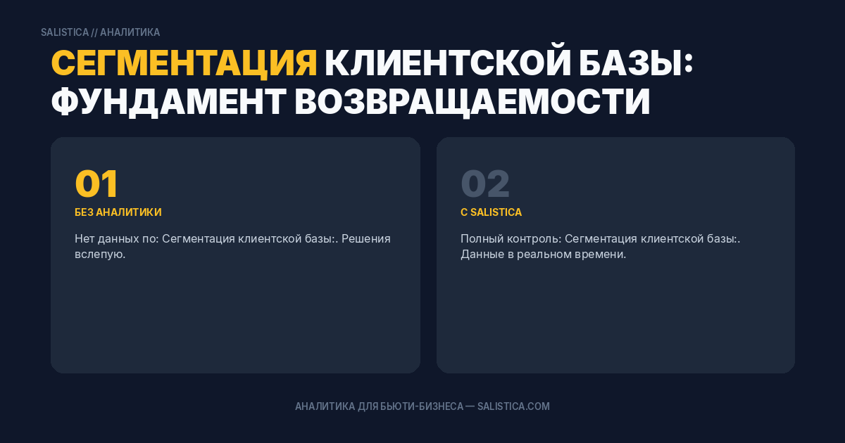Сегментация клиентской базы: фундамент возвращаемости