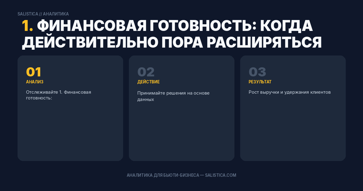 1. Финансовая готовность: когда действительно пора расширяться