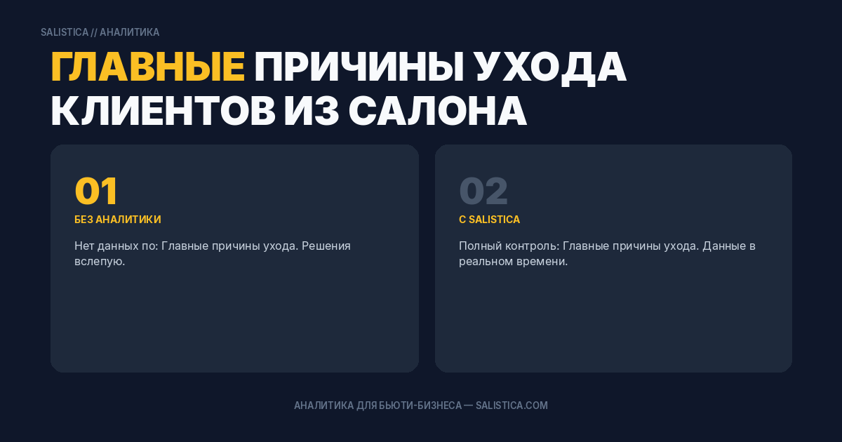 Главные причины ухода клиентов из салона