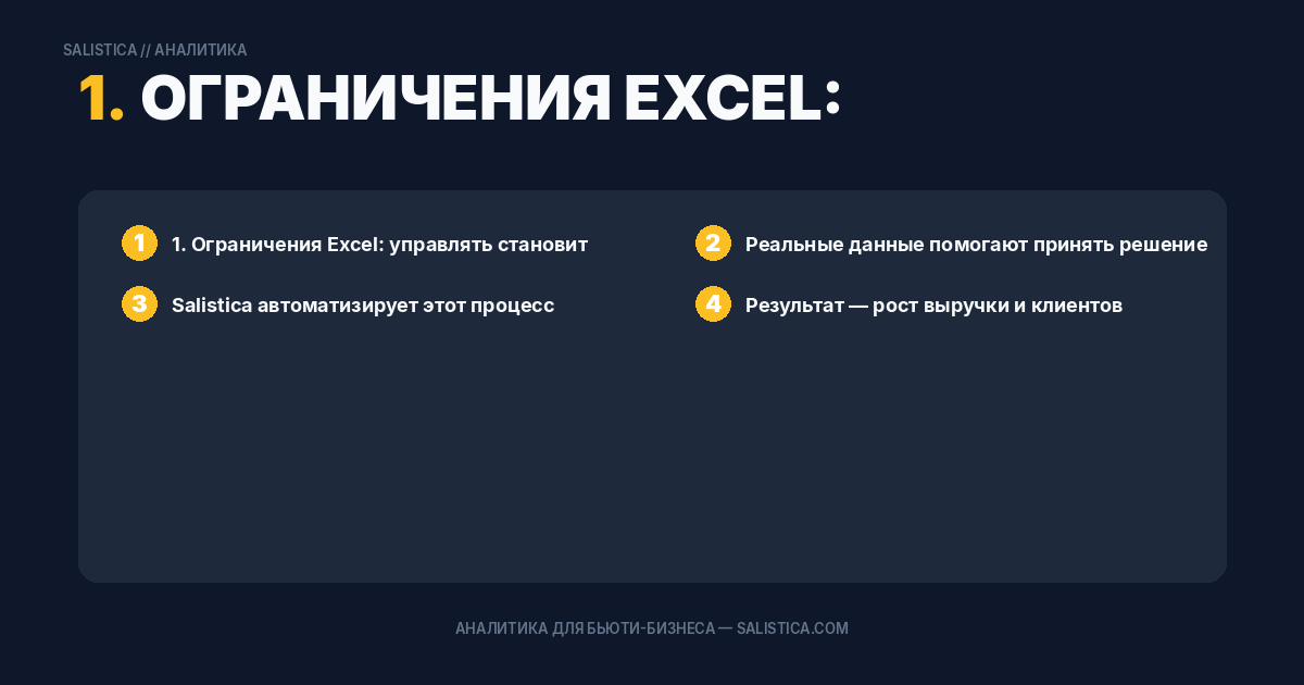 1. Ограничения Excel: управлять становится невозможно