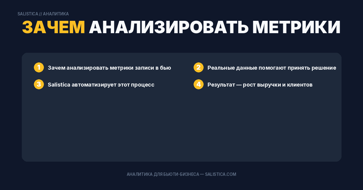 Зачем анализировать метрики записи в бьюти-бизнесе?