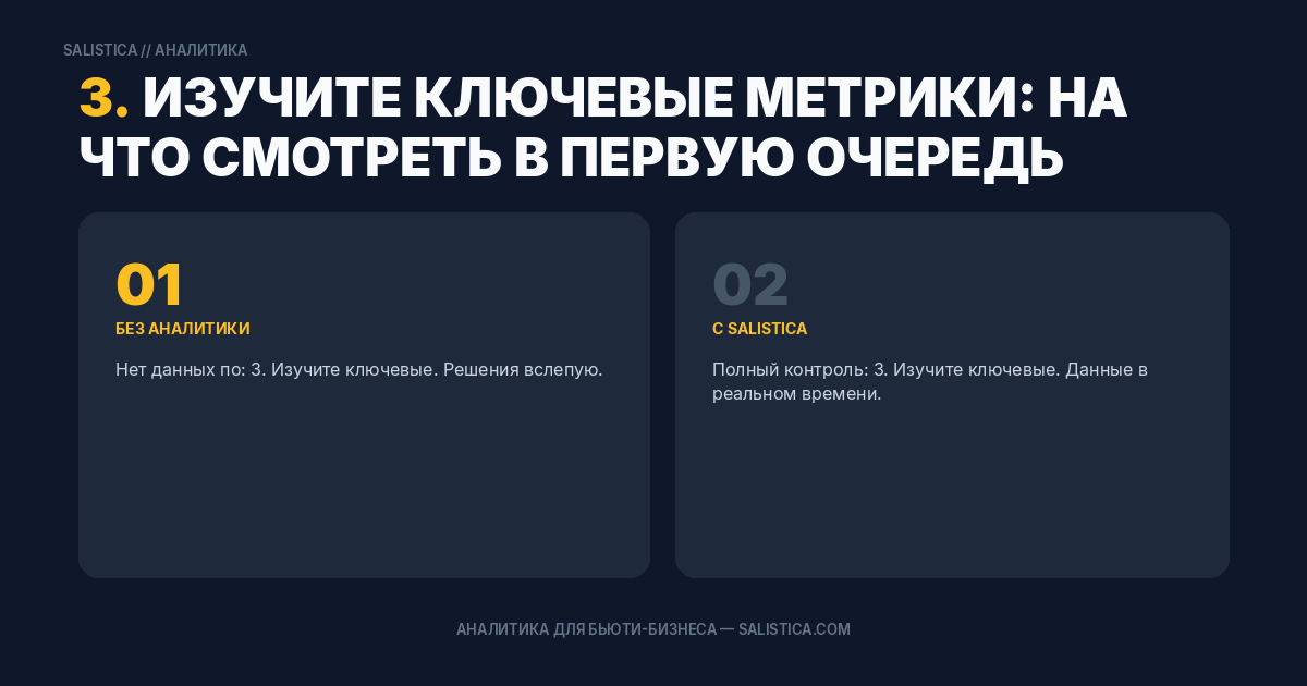 3. Изучите ключевые метрики: на что смотреть в первую очередь