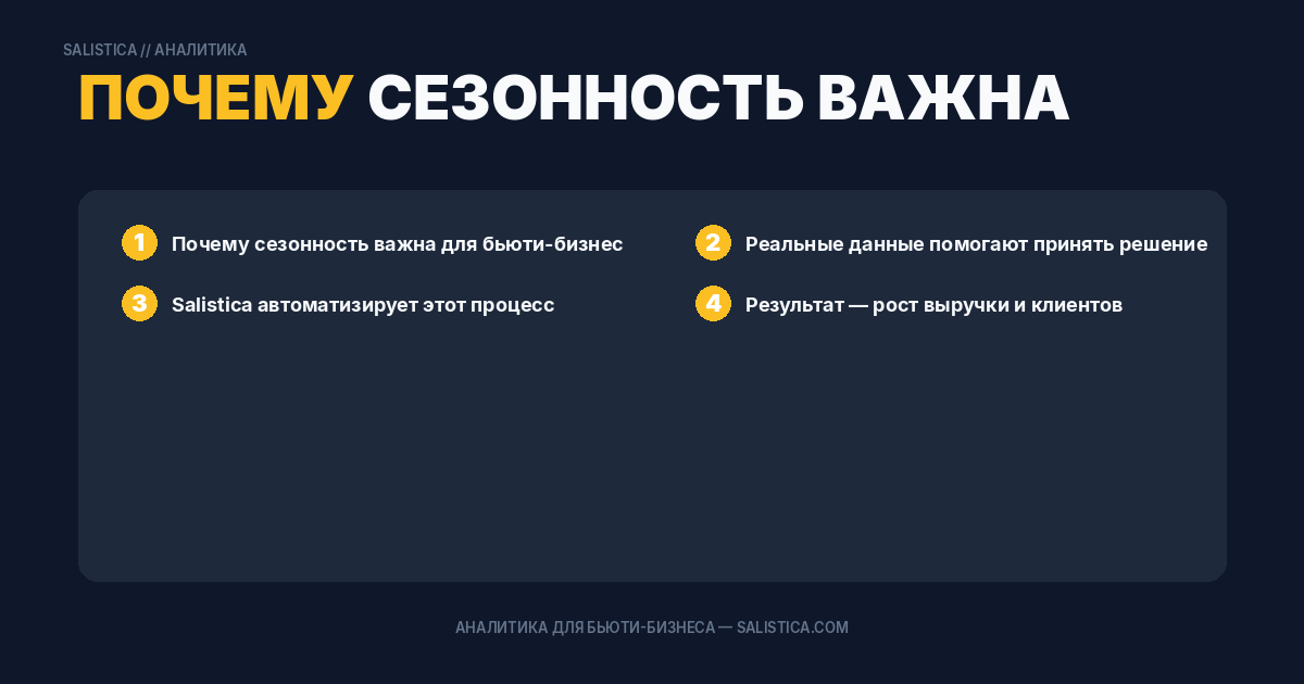 Почему сезонность важна для бьюти-бизнеса