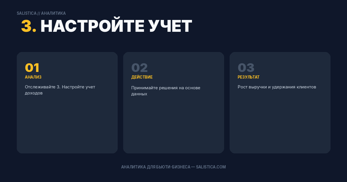 3. Настройте учет доходов и расходов