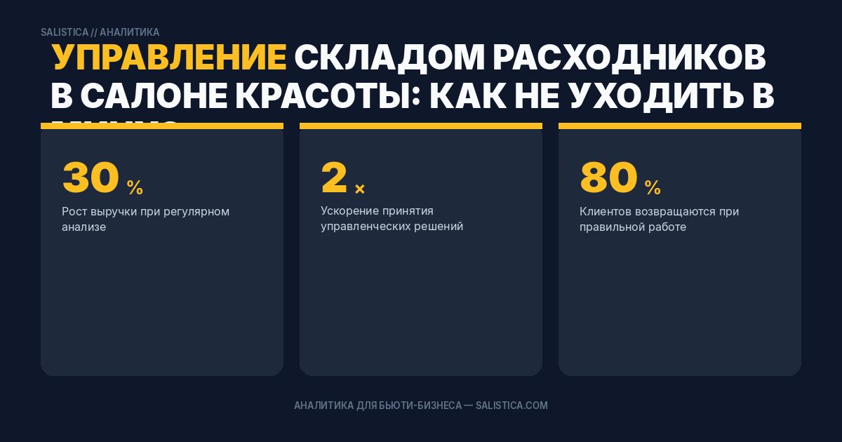 Управление складом расходников в салоне красоты: как не уходить в минус
