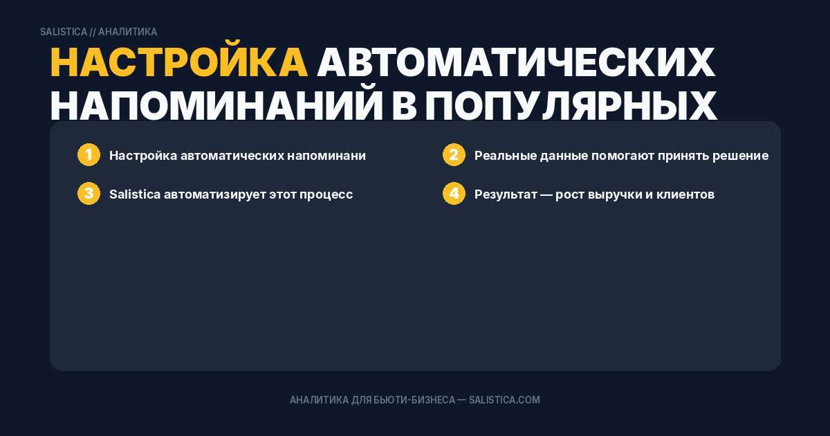Настройка автоматических напоминаний в популярных CRM