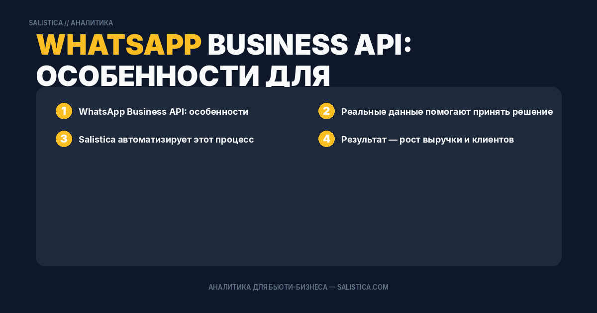 WhatsApp Business API: особенности для бьюти-сегмента
